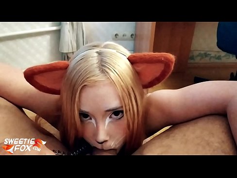 ❤️ キツネがチンポを飲み込み、口の中にザーメンを出す ❌ ハードポルノ ❌️❤